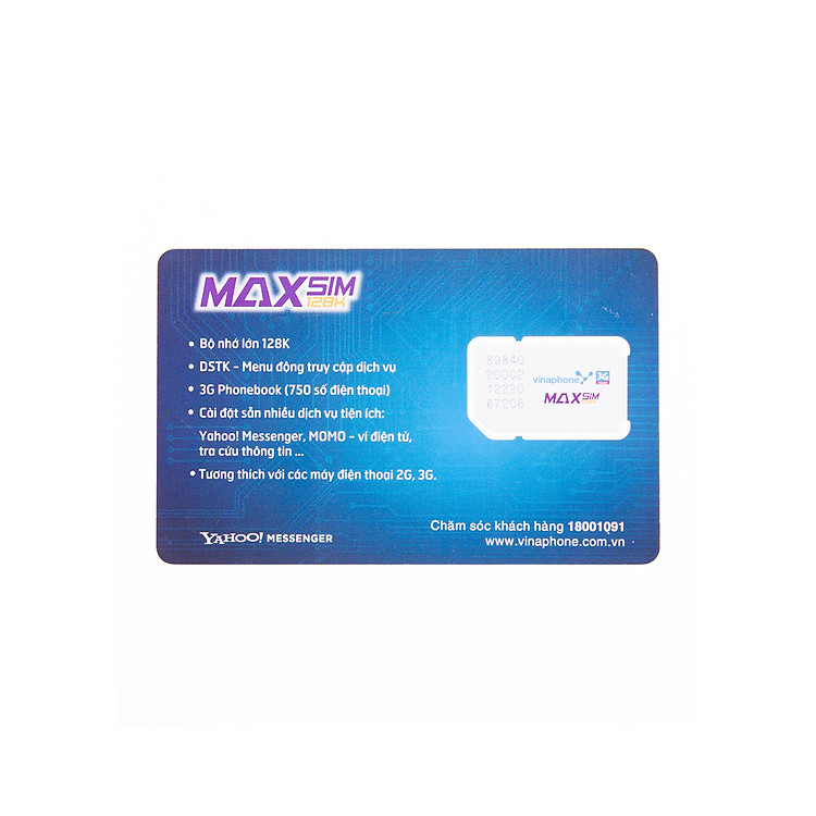 SIM 3G Vinaphone EZcom (khuyến mãi đến 4.3 triệu)