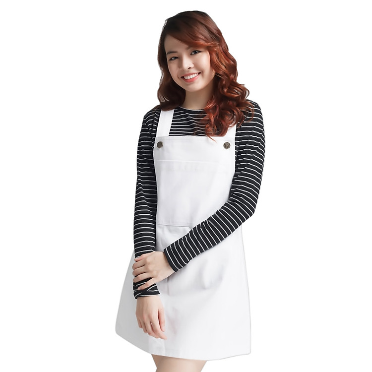 Đầm Yếm Jean Labelle SK21 - Trắng
