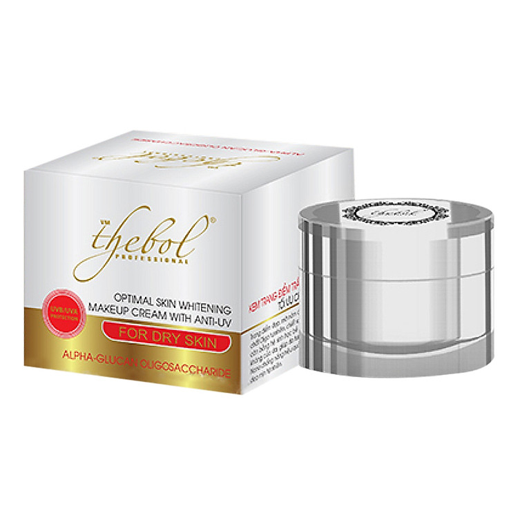 Kem trang điểm trắng da chống nắng cho da khô Thebol 15g