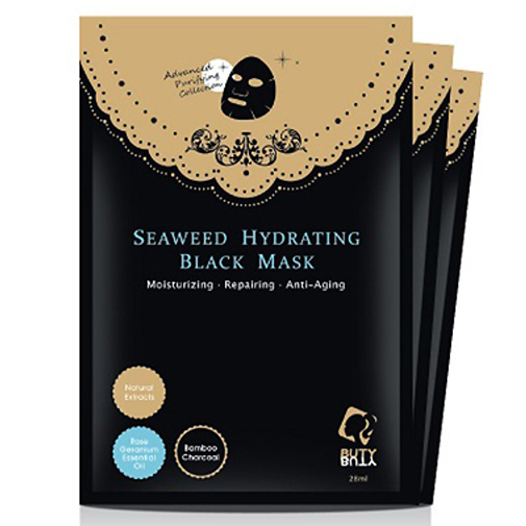 Combo 3 Mặt Nạ Đen BUTYBUTY Dưỡng Ẩm Tảo Biển