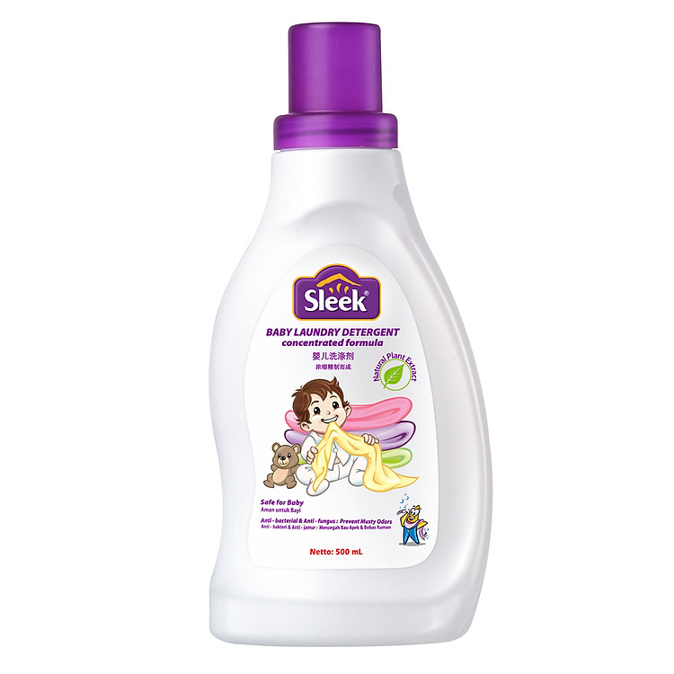 Nước Giặt Xả Quần Áo Cho Bé Sleek (500ml)