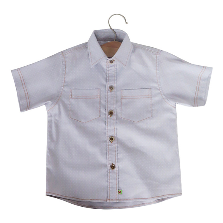 Áo Sơ Mi Xám Chấm Bi Cuckeo - SM 196