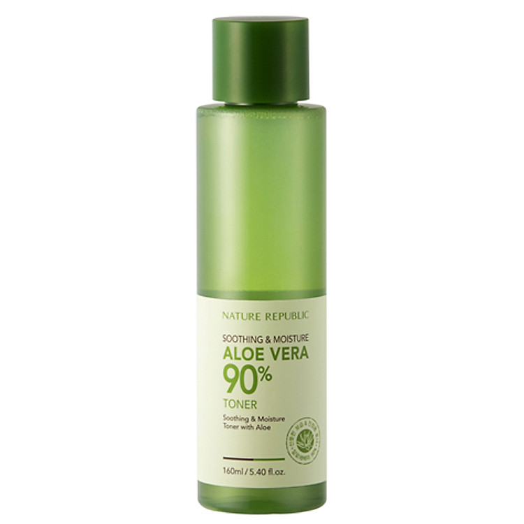 Nước Hoa Hồng Lô Hội Làm Mềm Và Cấp Ẩm Nature Republic Soothing & Moisture Aloe Vera 90% Toner (160ml)