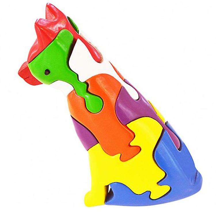 Đồ Chơi Gỗ Lắp Ráp Mô Hình Puzzle 3D Tottosi Hình Sói 304025