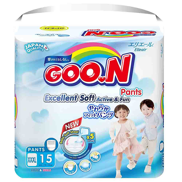 Tã Dán Goo.n Slim Gói Đại XXXL15 (15 Miếng)