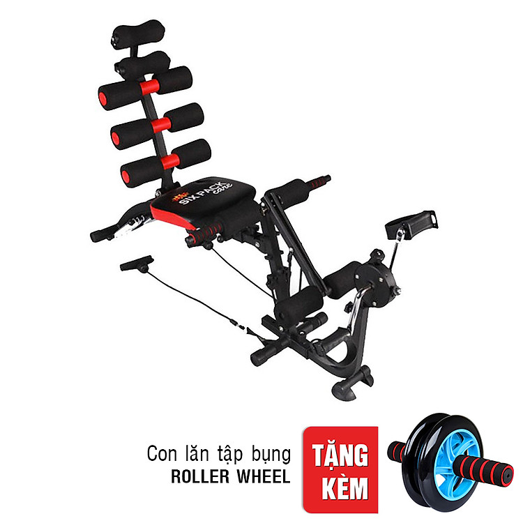 Máy Tập Bụng New Six Pack Care SPCRW + Con Lăn Tập Bụng Roller Wheel