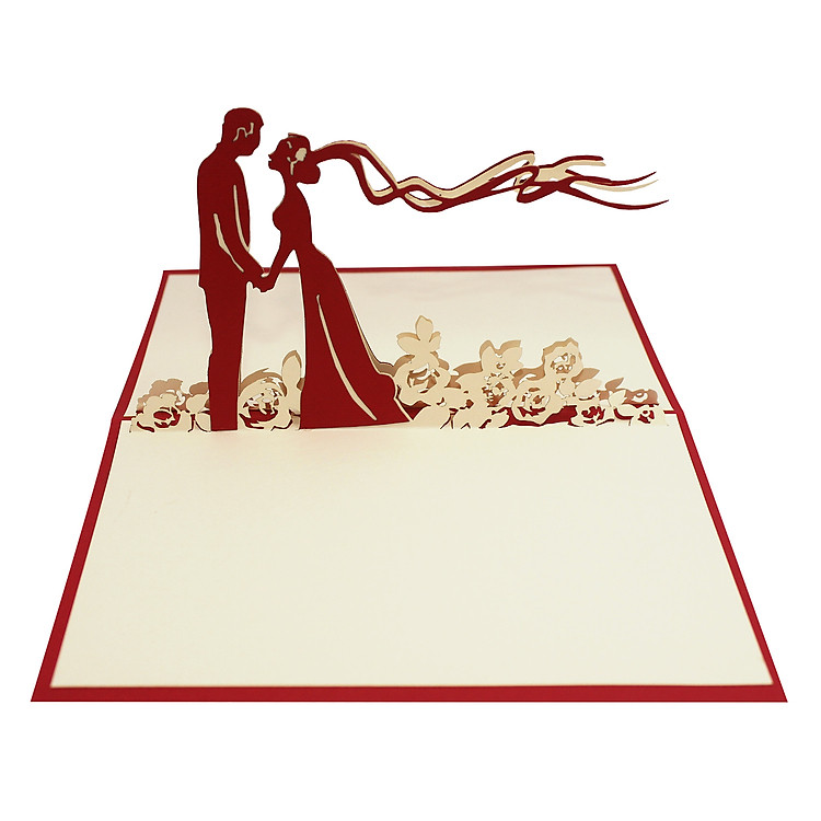 Thiệp Nổi 3D Ninrio - Wedding Couple In Garden - SS107