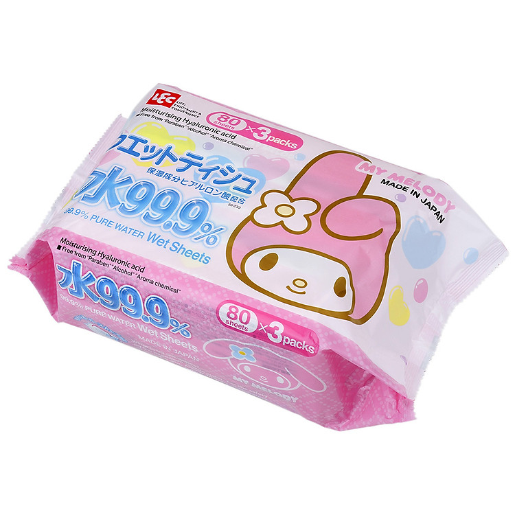 Combo 3 Khăn Ướt Nhật LEC SS233 (80 Tờ x 3)