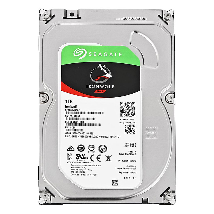 Ổ Cứng HDD Seagate IronWolf 1TB/64MB/3.5 - ST1000VN002 - Hàng chính hãng