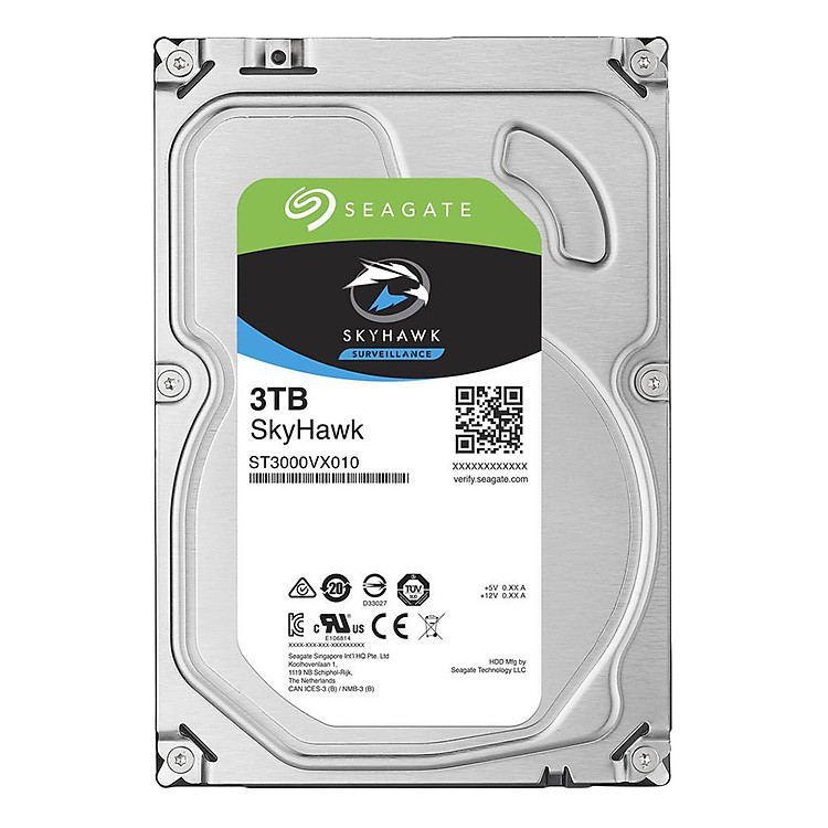 Ổ Cứng HDD Video Seagate SkyHawk 3TB/64MB/3.5 - ST3000VX010 - Hàng chính hãng