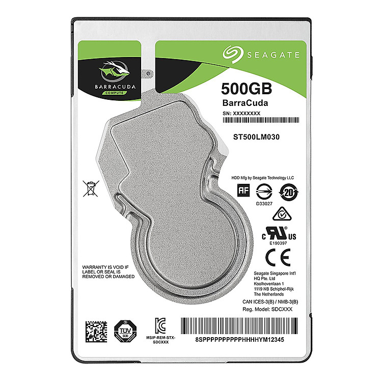 Ổ Cứng HDD Seagate BarraCuda 500GB/128MB/2.5/5400 - ST500LM030 - Hàng chính hãng