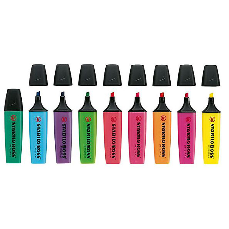 Bộ Bút Dạ Quang Stabilo Boss HL70 (Set 6 cây)