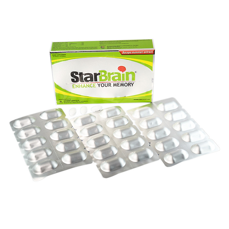 Thực Phẩm Chức Năng Hỗ Trợ Tăng Cường Trí Nhớ Starbrain Hộp 30 Viên