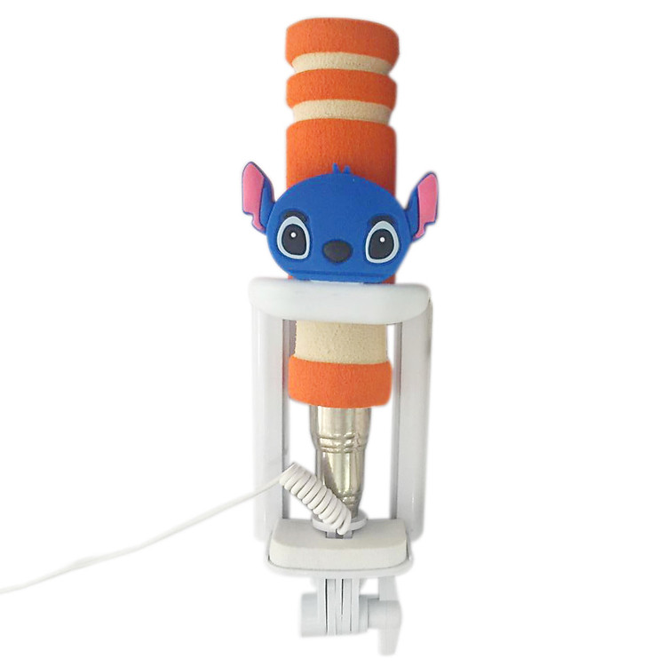 Gậy Chụp Hình Monopod Mini Đầu Hình Thú - Stitch - Hàng Chính Hãng