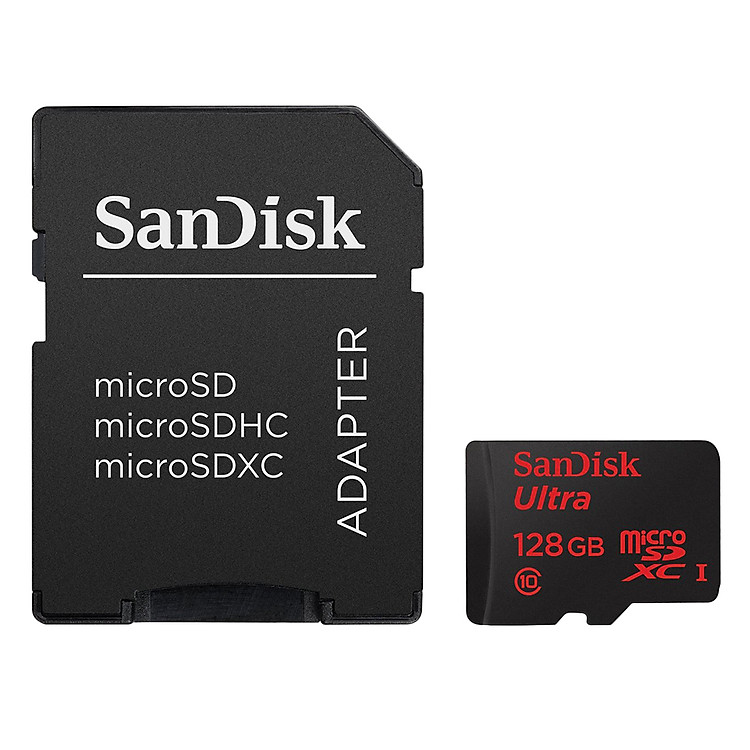 Thẻ Nhớ Micro SD Ultra Sandisk 128GB Class 10 - up to 80MB/s - Hàng Chính Hãng