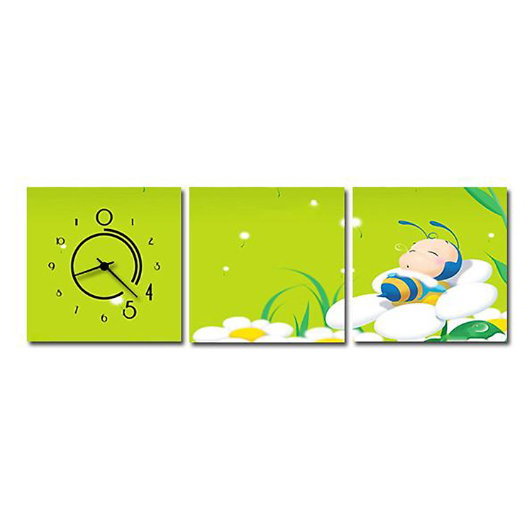 Tranh Đồng Hồ Suemall BB1315 - Bé Ong Lười