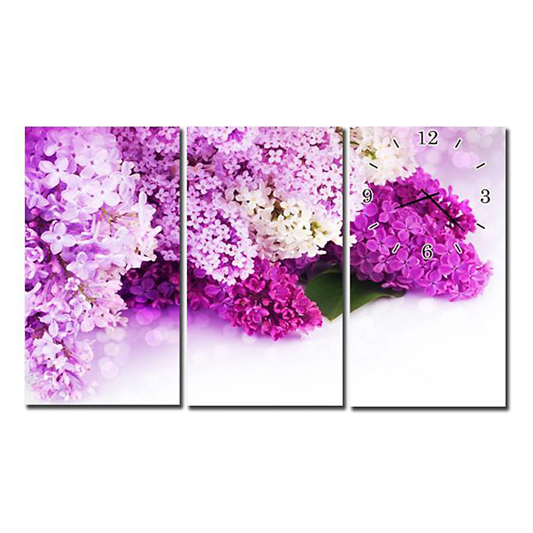 Tranh Đồng Hồ Suemall HL1253 - Tử Đinh Hương