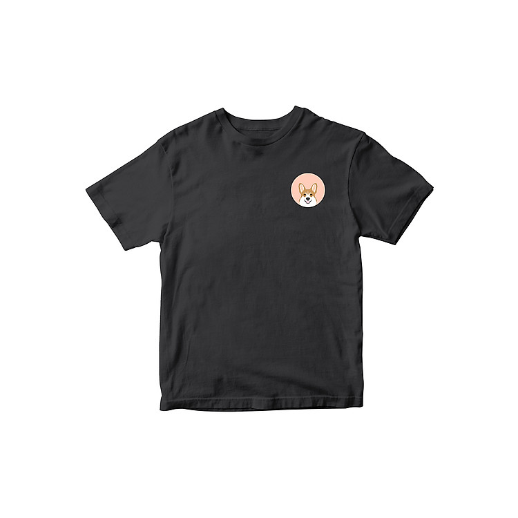 Áo Thun Nữ In Hình Chó Corgi Suvi SuviTF00176-B - Đen