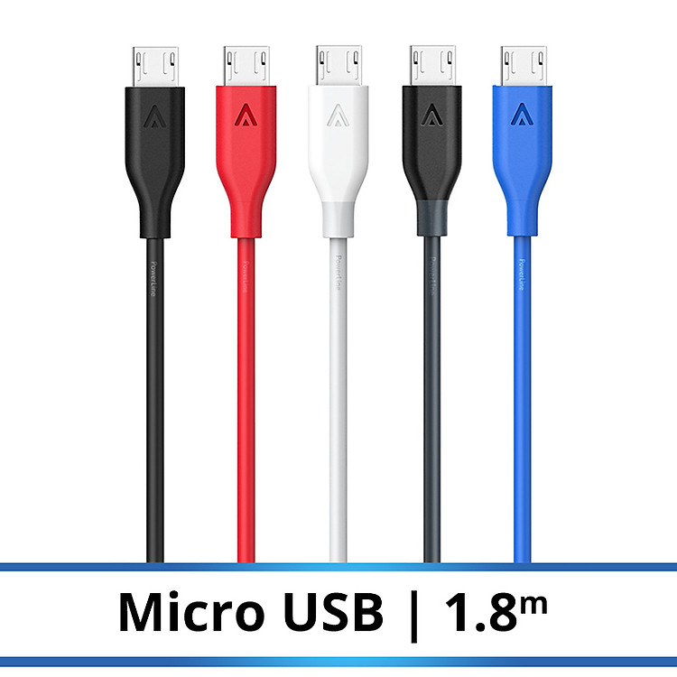 Dây Cáp Sạc Micro USB Anker PowerLine 1.8m - A8133 - Hàng Chính Hãng