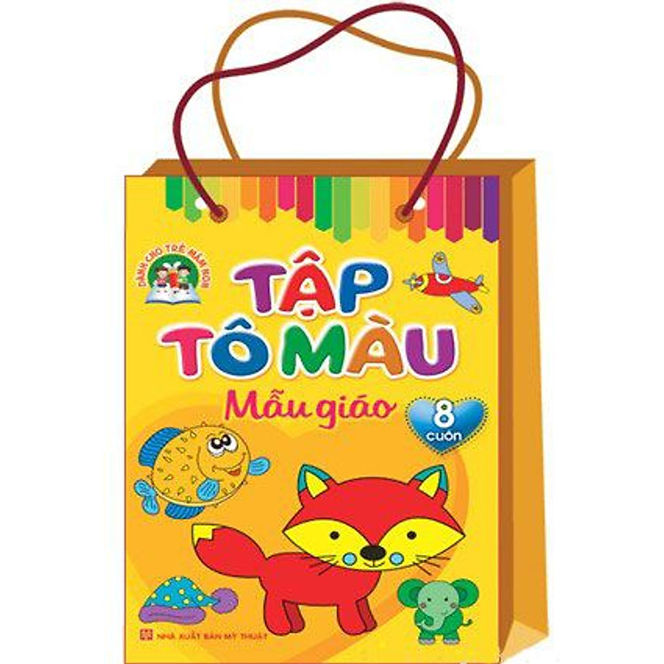 Sách Tô Màu Mẫu Giáo (Túi 8 Cuốn)