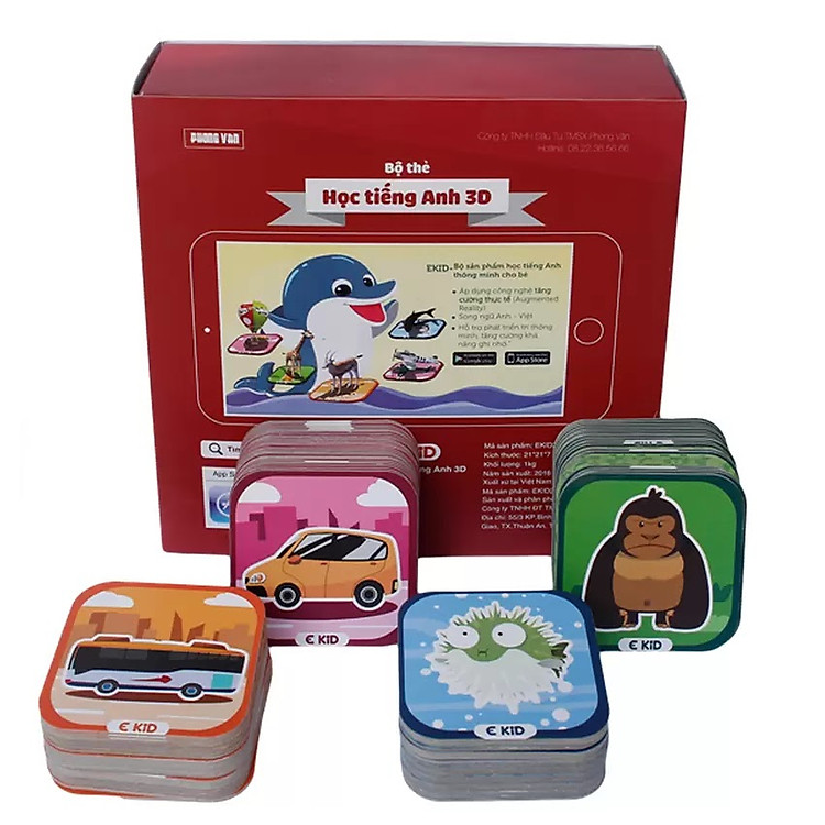 Bộ Thẻ 3D Song Ngữ Anh-Việt Ekid