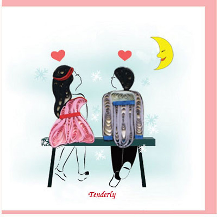 Thiệp Giấy Xoắn Việt Net - Tenderly (10 x 10 cm)