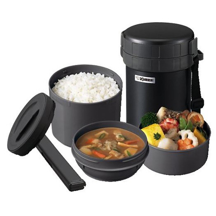 Hộp Cơm Giữ Nhiệt Zojirushi ZOCM-SL-XD20-BA - 3 Ngăn - 1470Ml