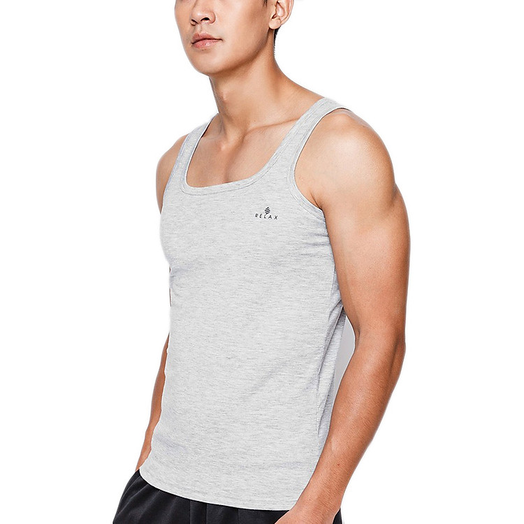 Áo Ba Lỗ Cổ Vuông Relax RTKA018 - Tiêu Trắng