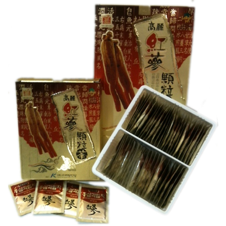 Thực Phẩm Chức Năng Trà Hồng Sâm Hàn Quốc Korean Red Ginseng Granule Tea (Hộp 50 Gói x 3g)