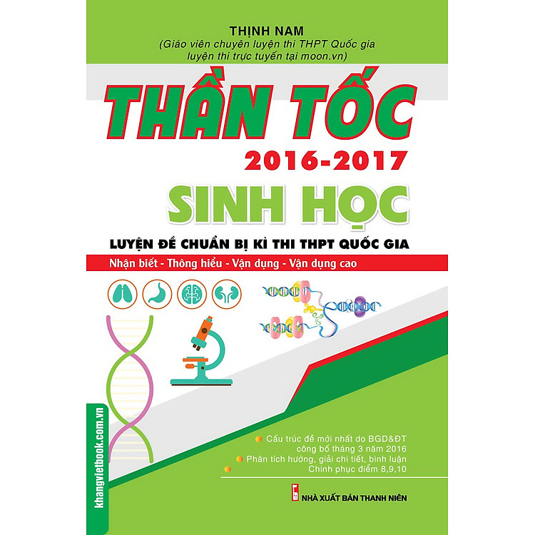 Sách Thần Tốc Luyện Đề Chuẩn Bị Kì Thi THPT Quốc Gia Sinh Học 2016 - 2017
