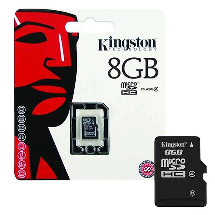 Thẻ Nhớ Kingston Micro SDHC Class 4 8GB (Đen) - Hàng chính hãng