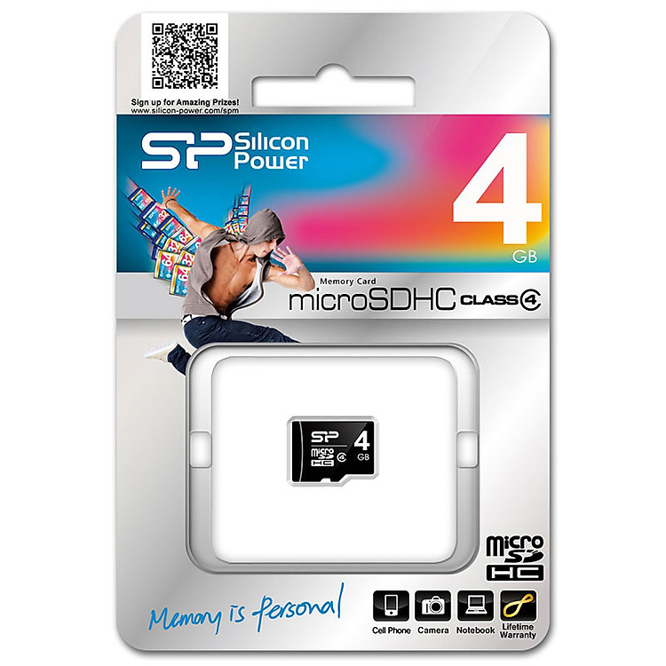 Thẻ Nhớ Micro SD Silicon Power 4GB Class 4 - Hàng Chính Hãng