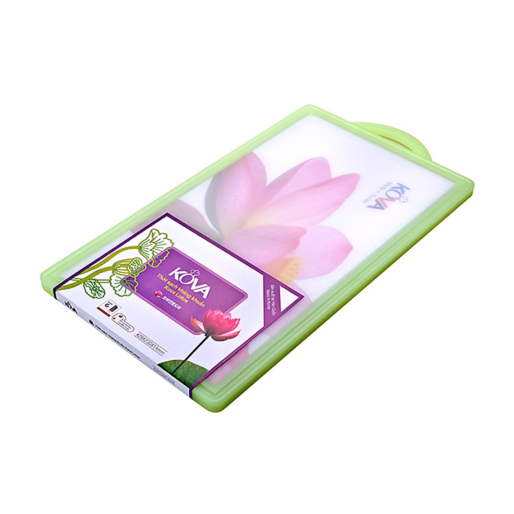 Thớt Nhựa Kháng Khuẩn Kova Hoa Sen TT- Xanh Lá