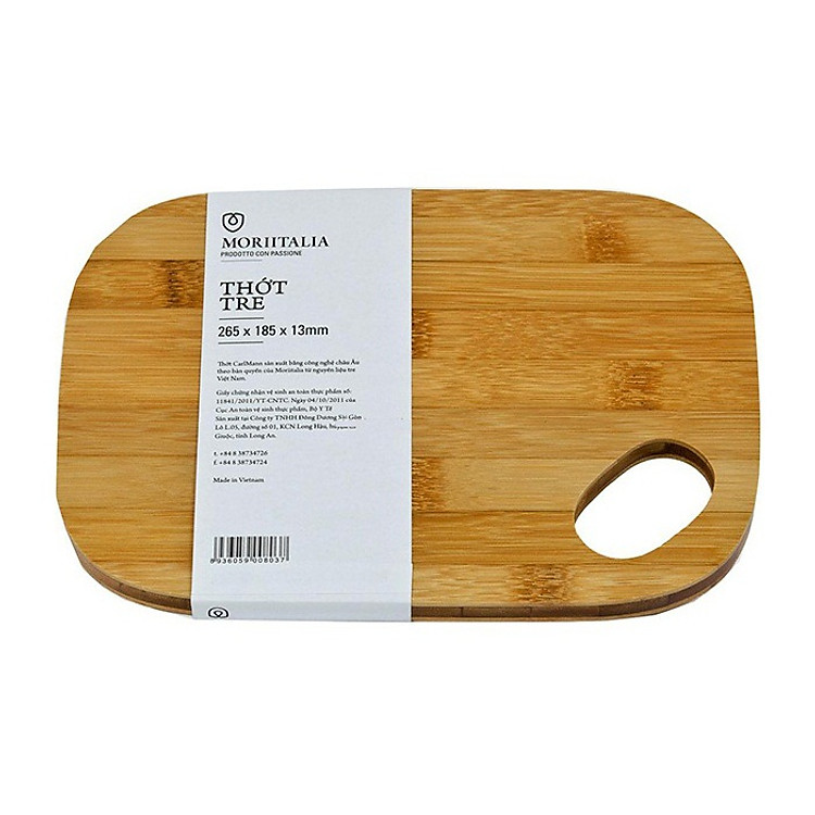 Thớt Tre Moriitalia NB79-S 26.5x18.5x1.3 THOT00008037