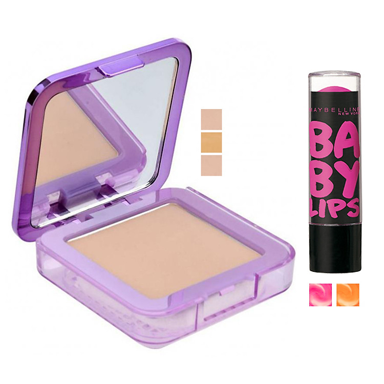 Bộ Đôi Maybelline Son Dưỡng Môi Baby Lips Electro Pop Và Phấn Trang Điểm Sáng Da Siêu Mịn Clear Smooth BB Silk Poreless White (8g)