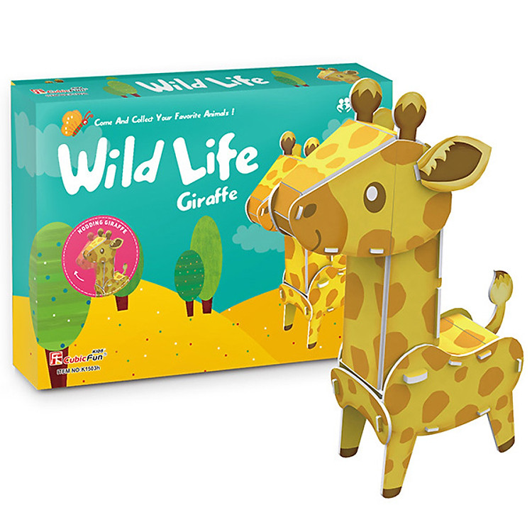 Mô Hình 3D CubicFun - Wild Life Series-Giraffe K1503h
