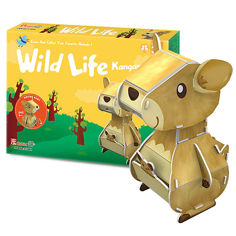 Mô Hình 3D CubicFun - Wild Life Series-Kangaroo K1504h
