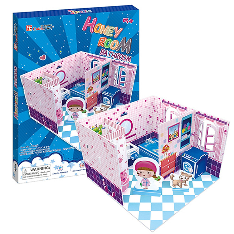 Mô hình 3D CubicFun – Honey Room-Bathroom P660h