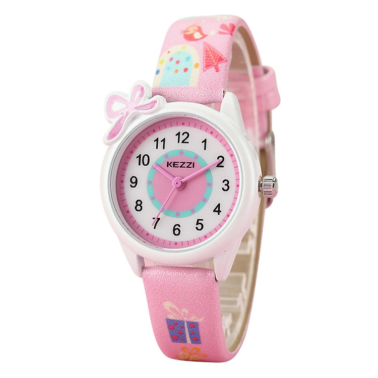 Đồng Hồ Trẻ Em Dây Da Kezzi TIKI-011 Hình Nơ