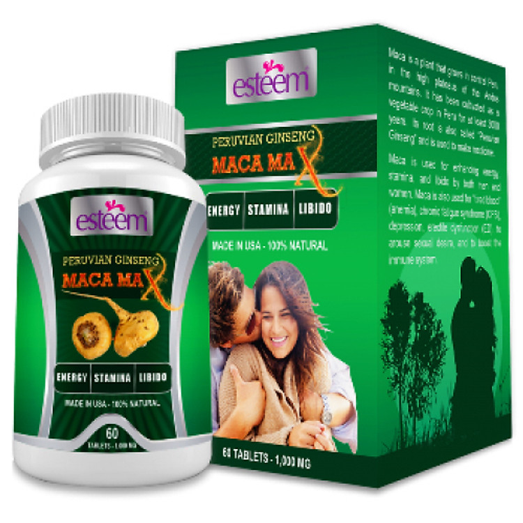 Thực Phẩm Chức Năng Hỗ Trợ Tăng Sức Khỏe Sinh Sản Sâm Maca Esteem Maca Max ( Hộp 60 Viên )