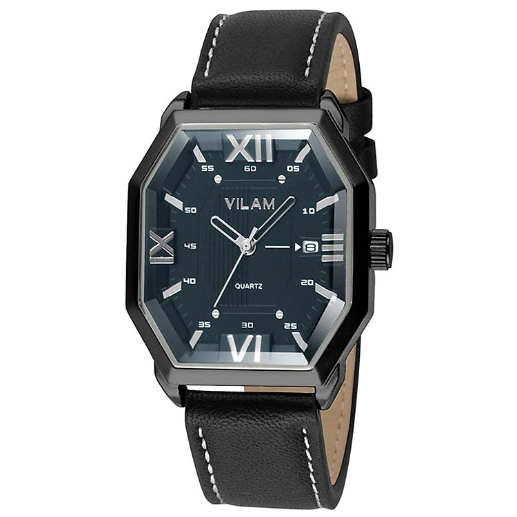 Đồng Hồ Nam Dây Da VILAM TK409 - Đen