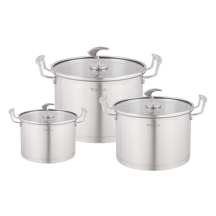 Bộ Nồi Inox Taka TKC03A (16 - 20 - 24cm)