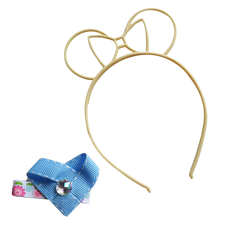 Combo Băng Đô Tai Chuột Mickey Và Kẹp Trái Tim Xanh Nhạt Cuckeo TKKT011705