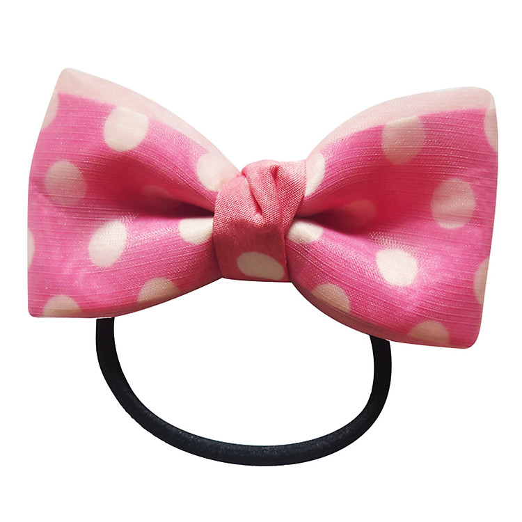 Cột Tóc Cuckeo TKKT121608 Chấm Bi Trắng – Hồng