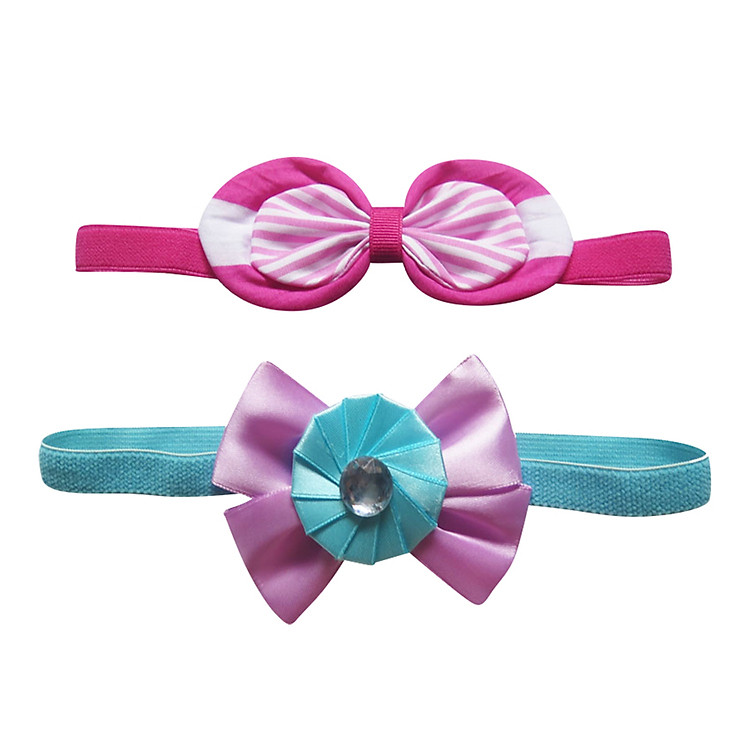 Combo 2 Băng Đô Đính Nơ Cuckeo TKKT121611 - Hồng, Tím