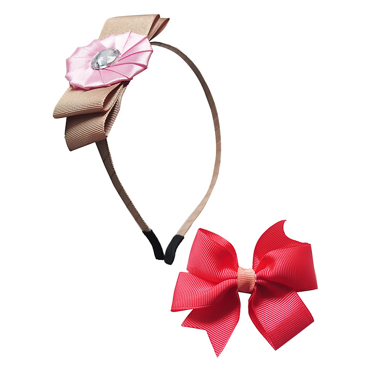 Combo Băng Đô Nâu Và Kẹp Nơ Cuckeo TKKT121618