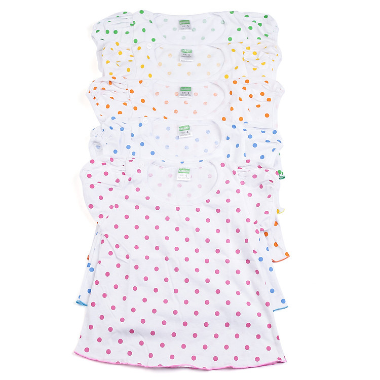 Combo 5 Áo Tay Phồng Vai Bi Bossini TL08