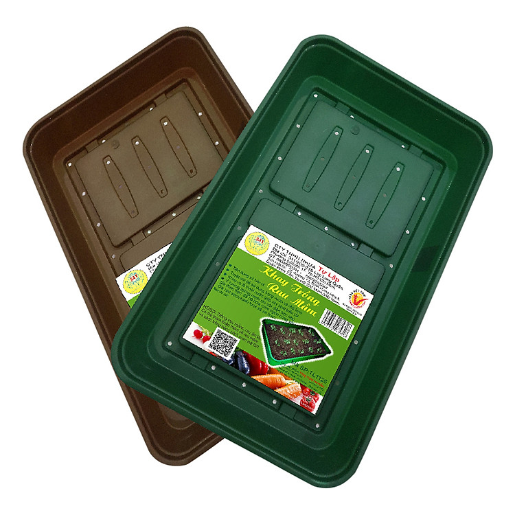 Bộ 2 Khay Trồng Rau Mầm Nhựa Tự Lập - Nhiều Màu