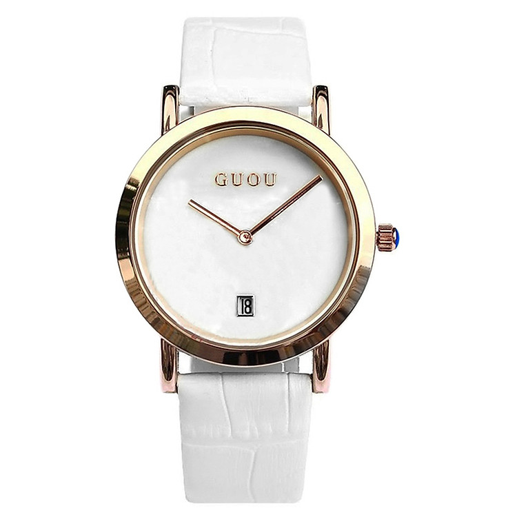Đồng Hồ Nữ Dây Da GUOU TM273 (Trắng)