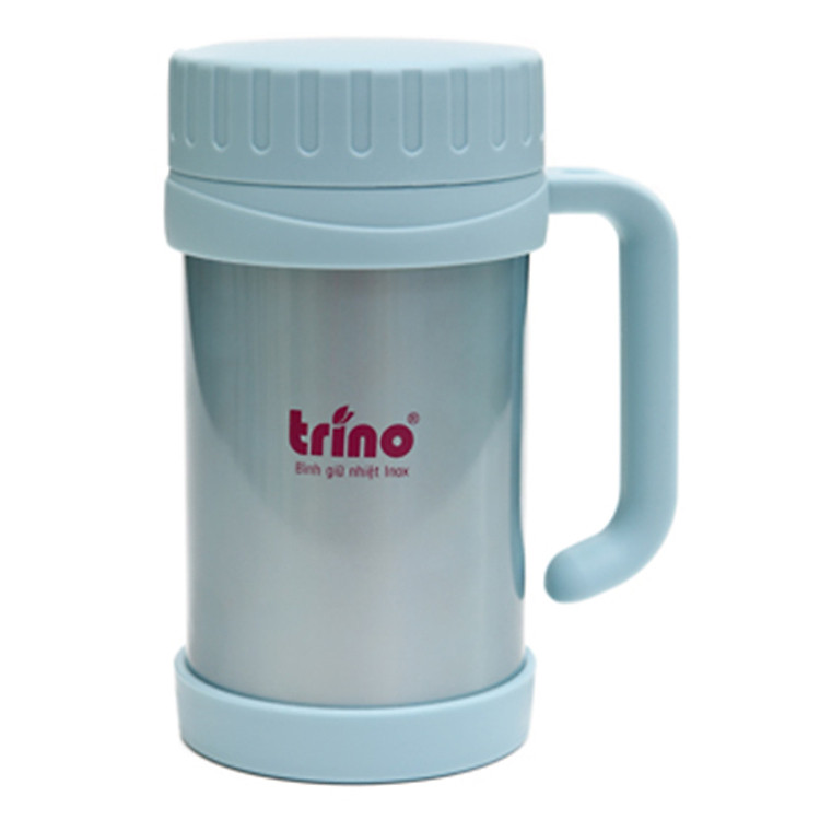 Bình Giữ Nhiệt Có Tay Cầm Inox Trino 500ml - Màu Thiên Thanh - TN-550HL